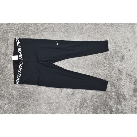 Nike PRO Men's XL Black Ankle Leggings - Polyester Dri Fit Running - Picture 3 of 8